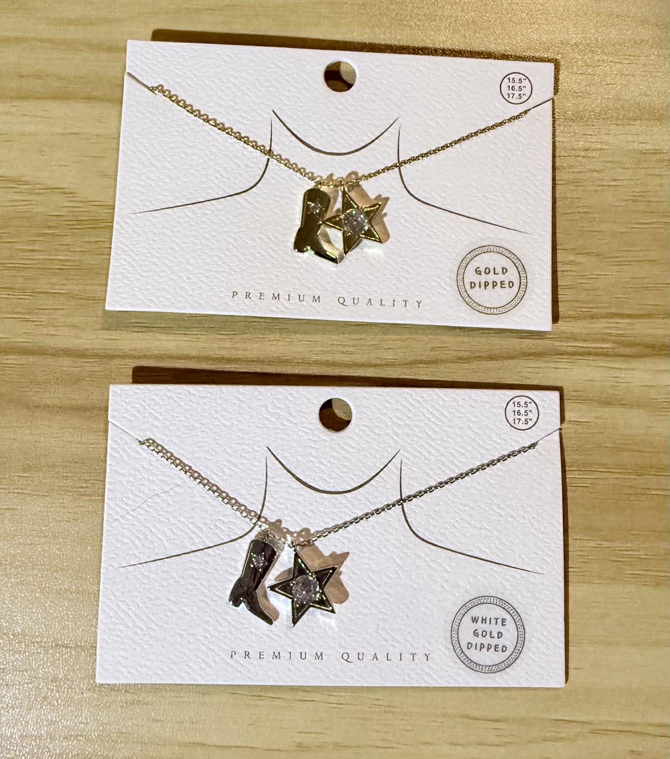 Boot and Star Necklace