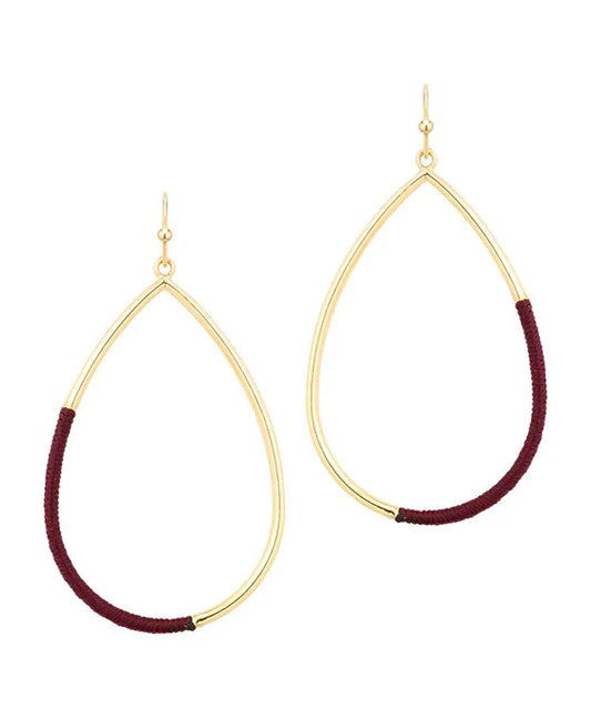 Threaded Teardrop Earring