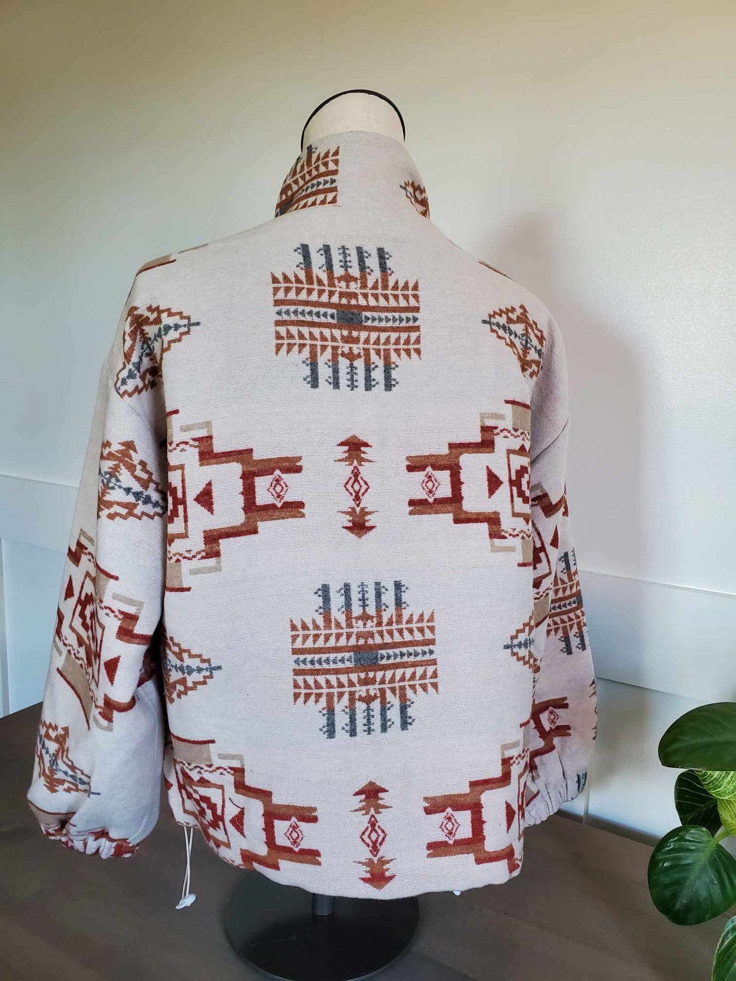 Aztec Jacquard Half Zip Jacket