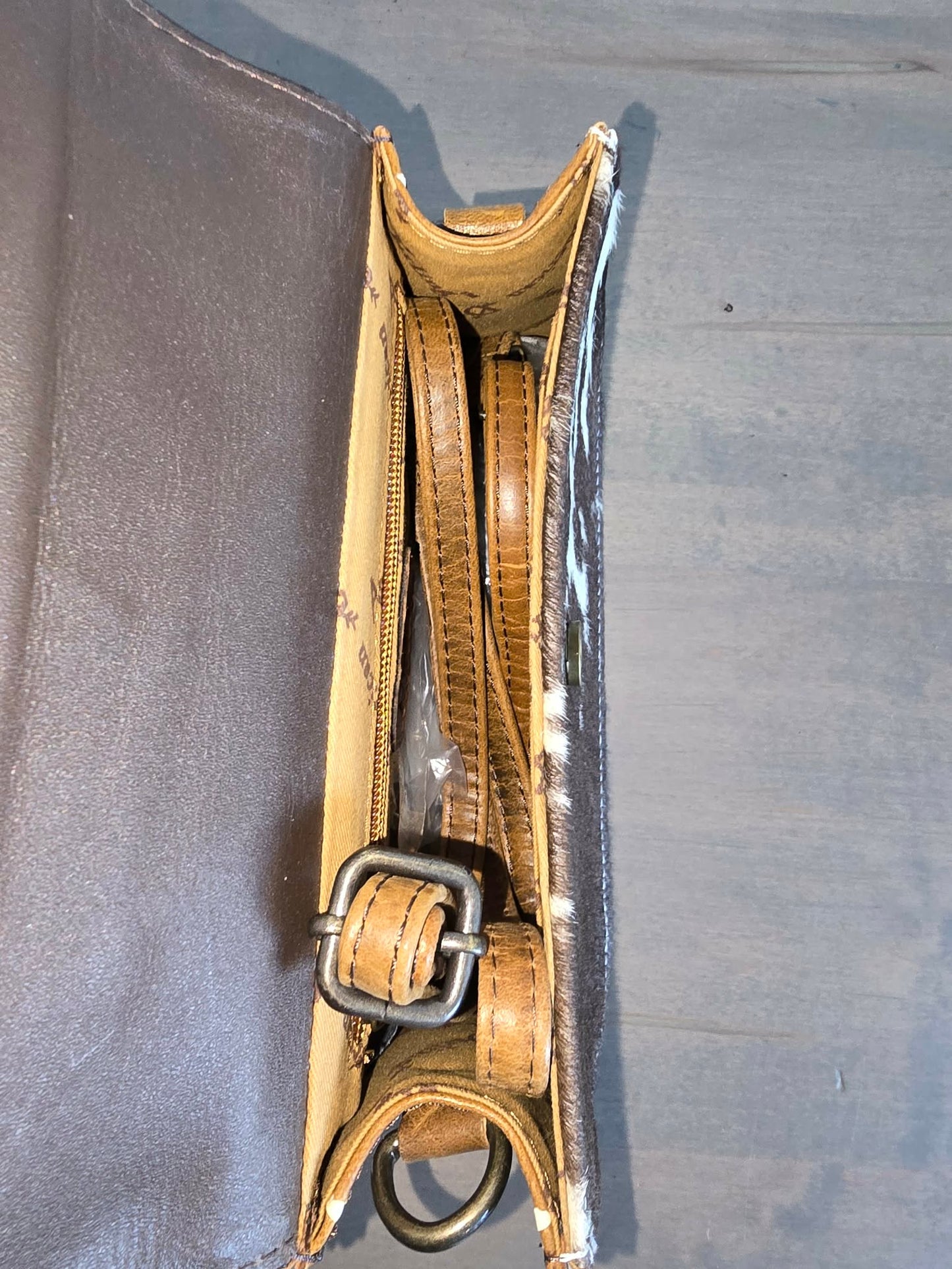 Western Boot Stitched Hair On Hide Bag