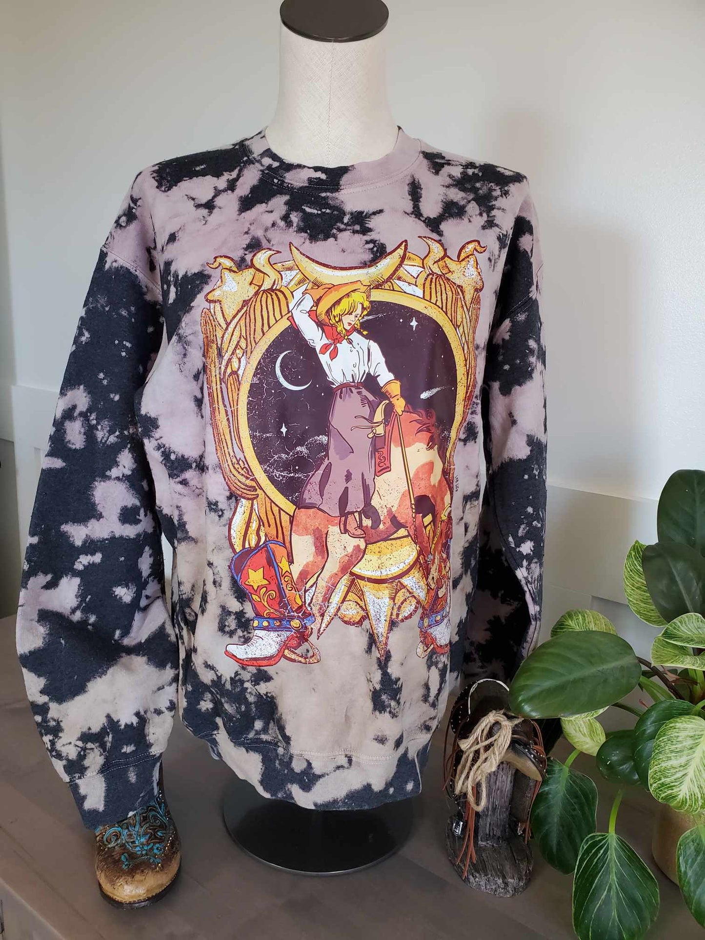 Bleached Cowgirl Crewneck
