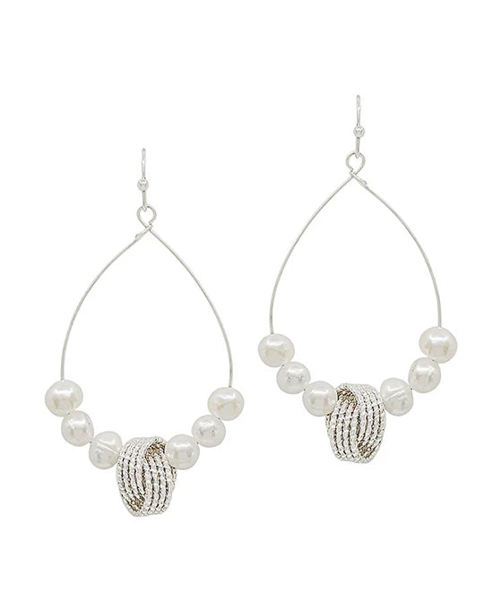 Tear Drop Earring Beaded Accent