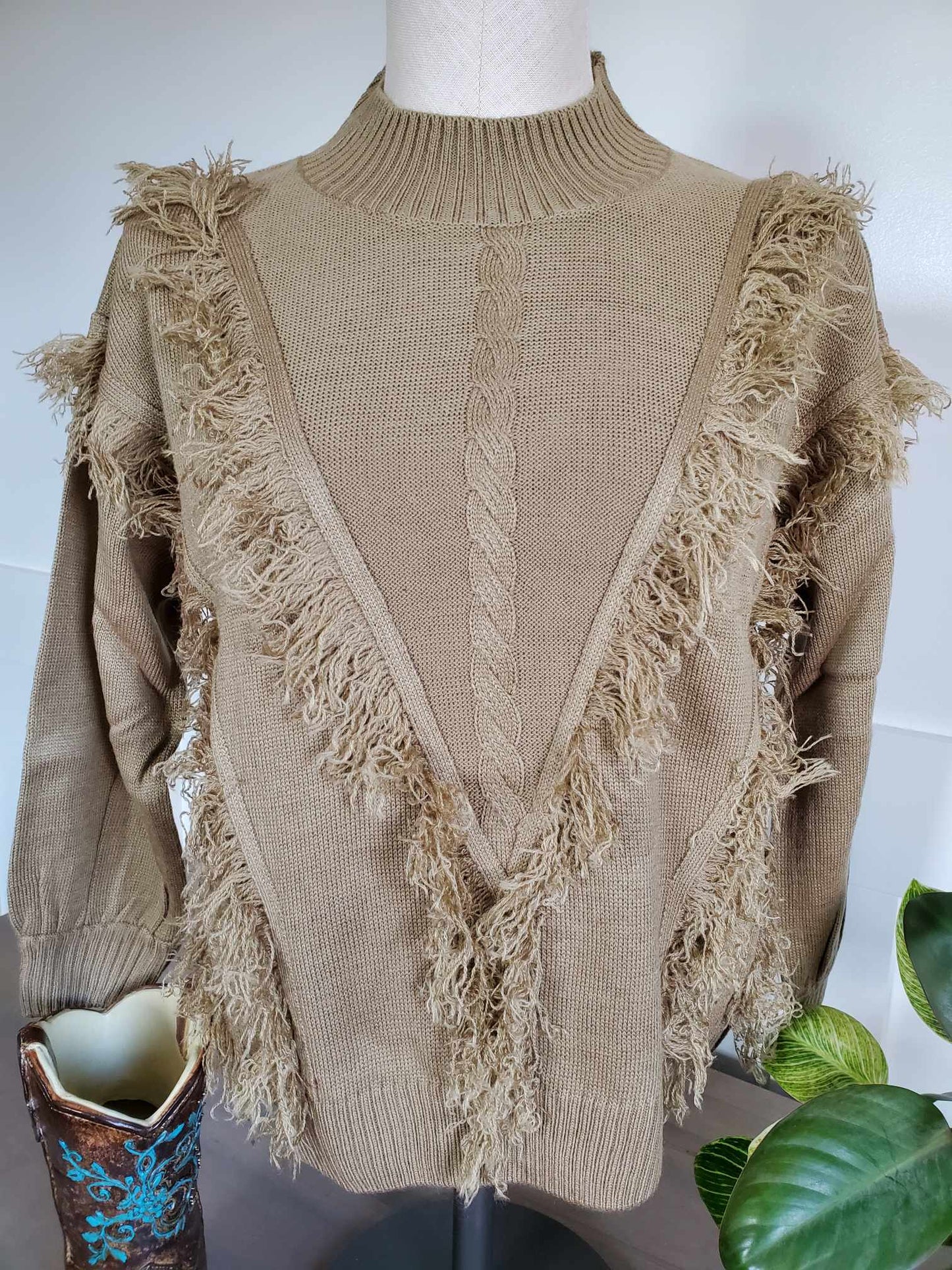 Tessa Fringe Accent Sweater