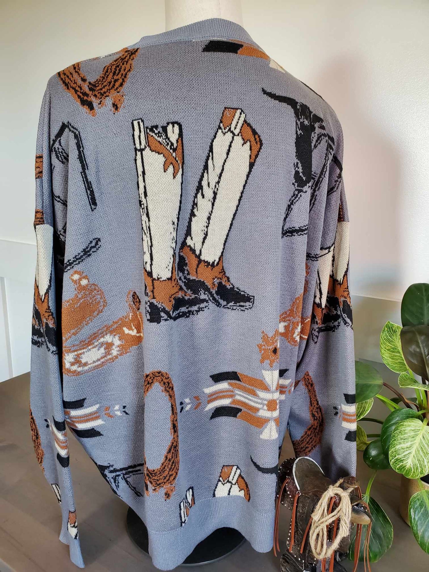 Westy Wrangler Gray Sweater