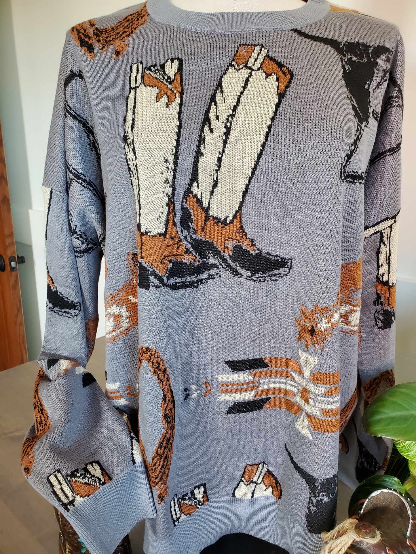 Westy Wrangler Gray Sweater