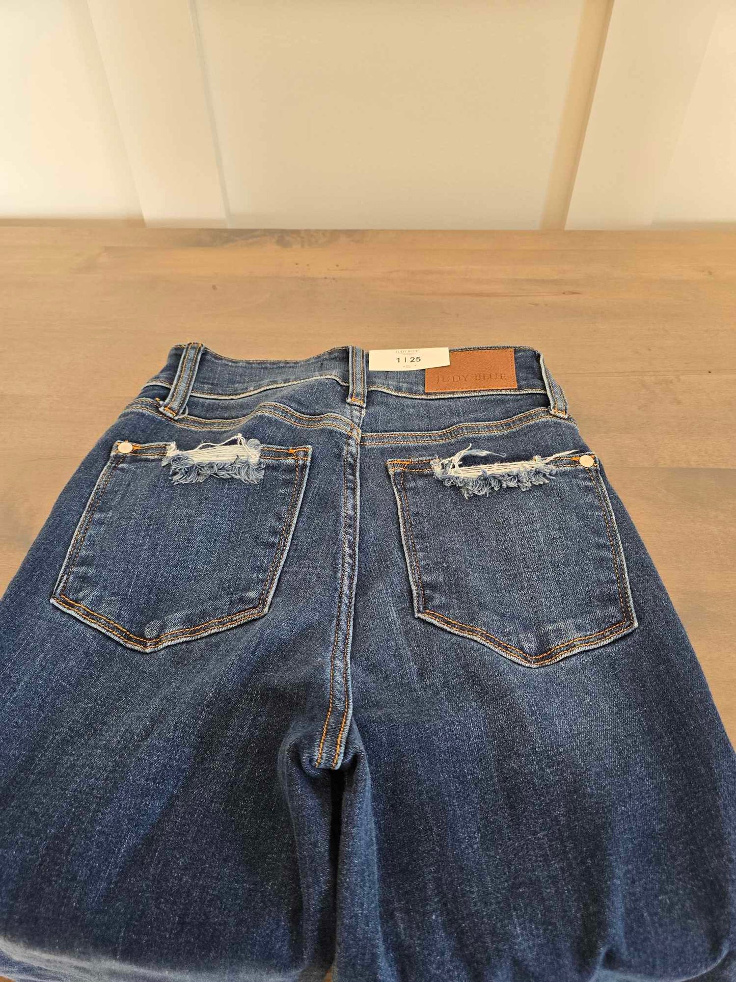 HW Vintage Frayed Hem Bootcut Jeans