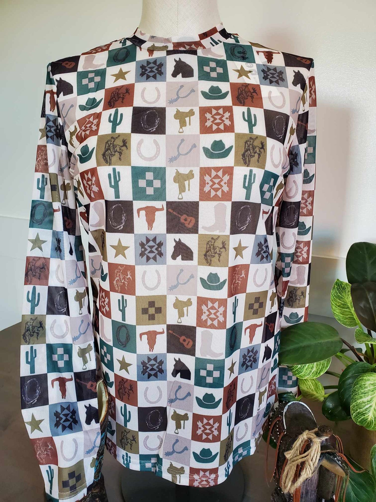 Western Mate Mesh Top