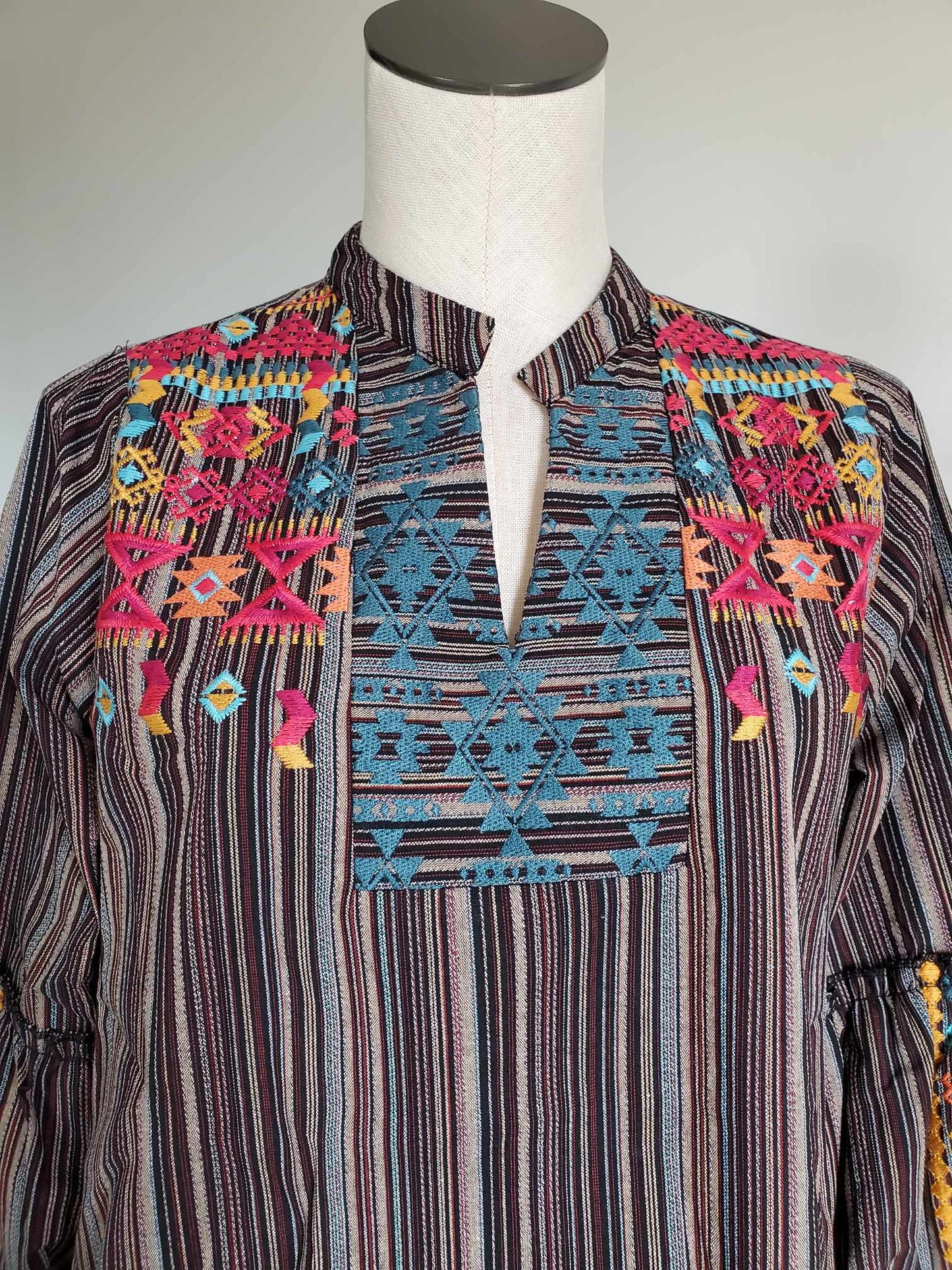 Multi Colored Embroidered Top