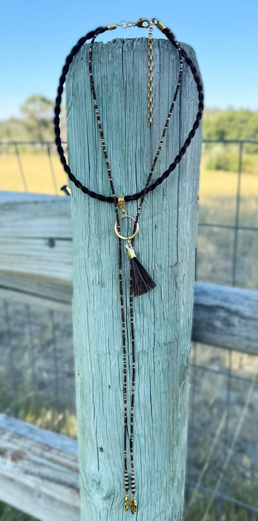Gold Feather Lariat