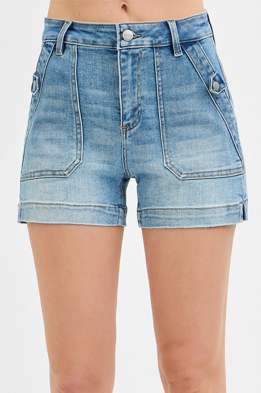 Patched Pocket Shorts