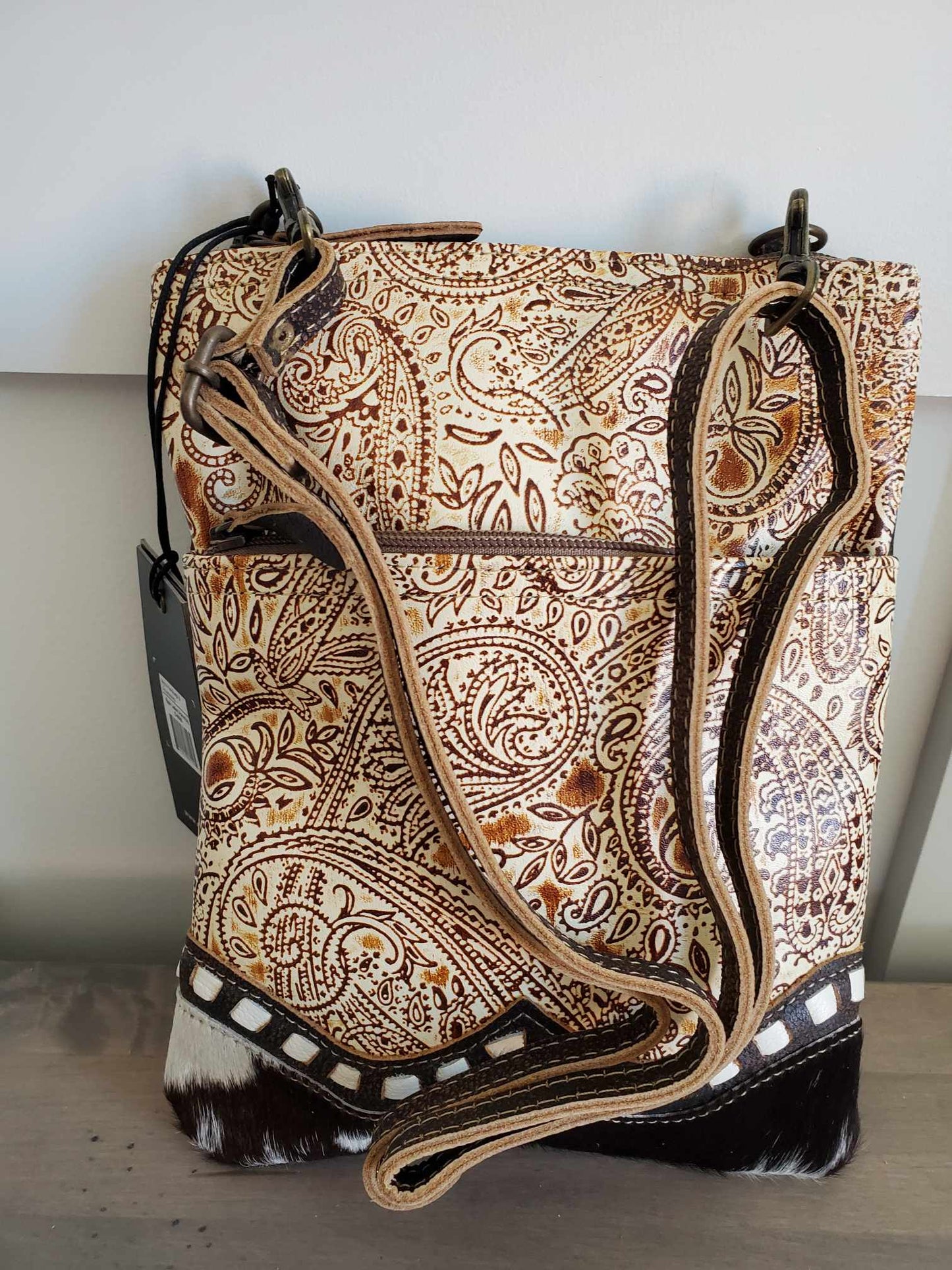 Ripple Leather & Hairon Bag