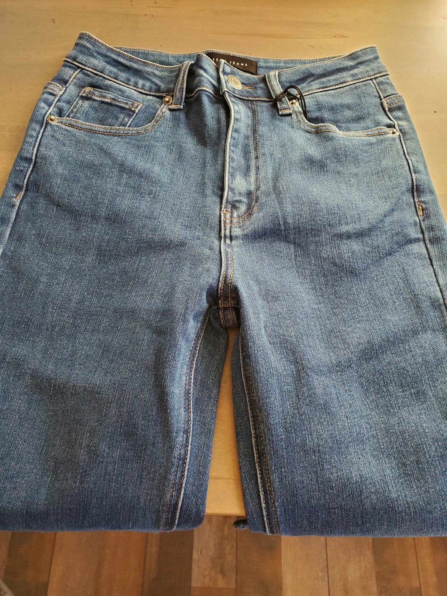 Risen High Rise Clean Flare Jeans