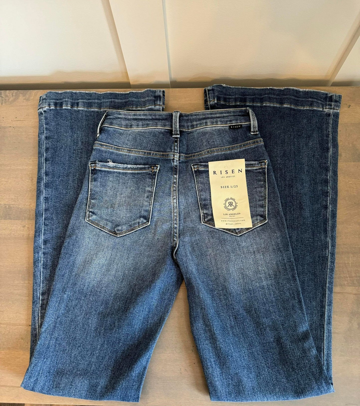 High Rise Patched Pocket Flare