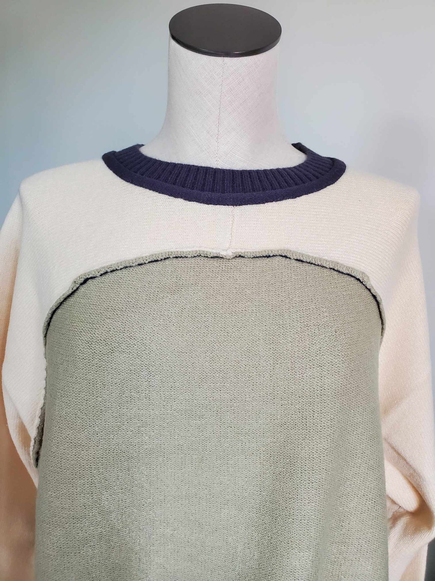 Color Block Pullover Sweater