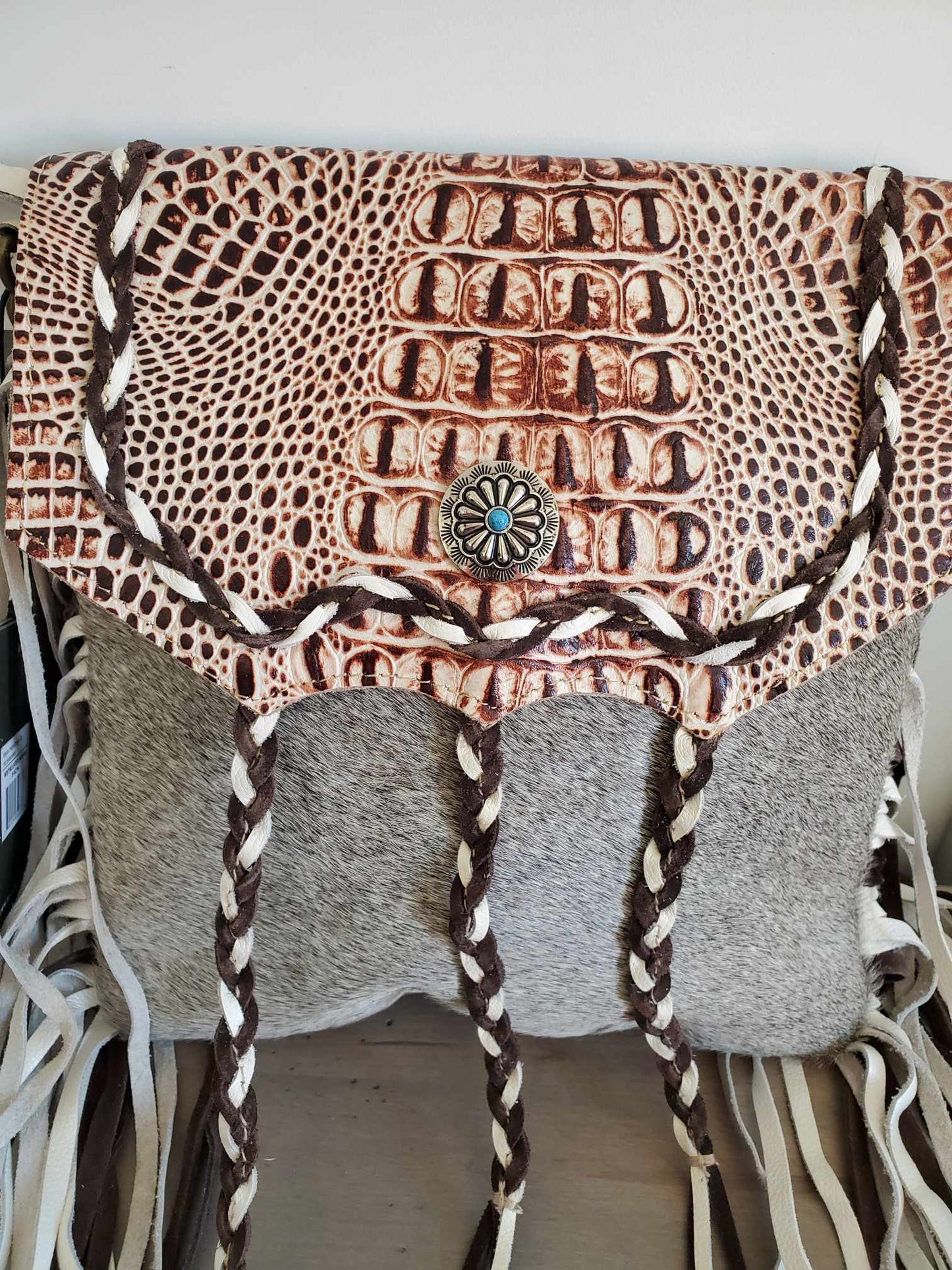 Smokey Wild Leather & Hairon Bag