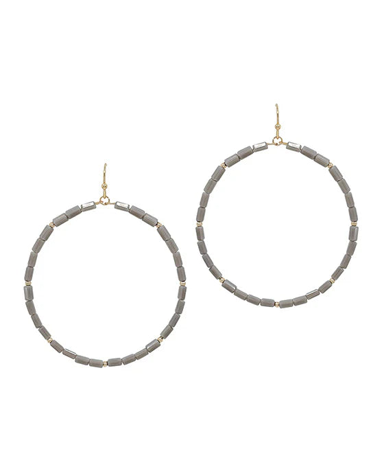 Round Glass Bead Earrings