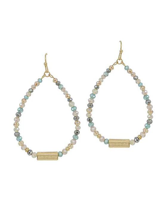 Teardrop Glass bead Earring