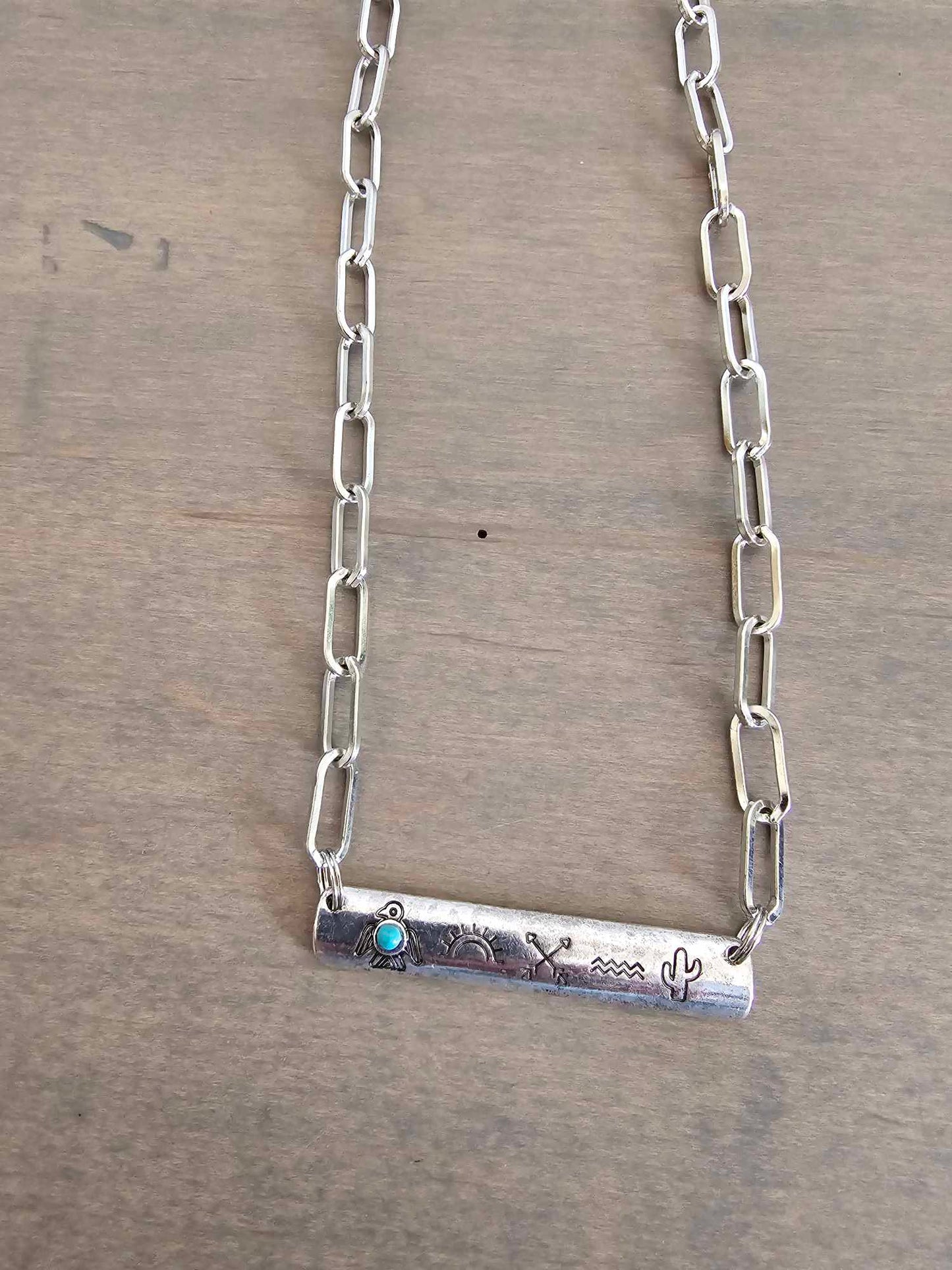 Stamped Bar necklace