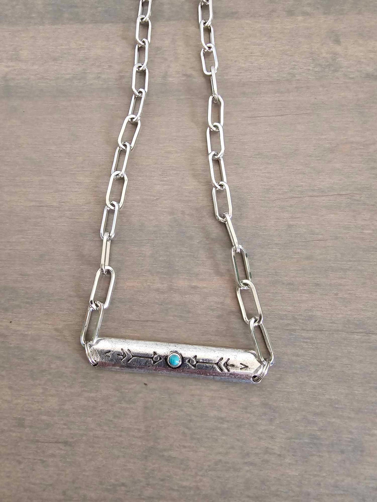 Stamped Bar necklace