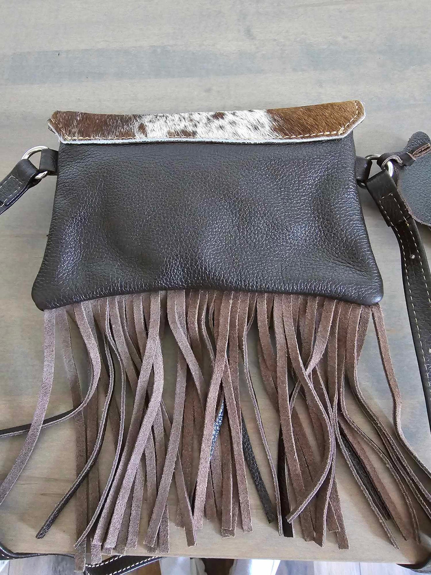 Leather and Hair on Hide Belt Bag