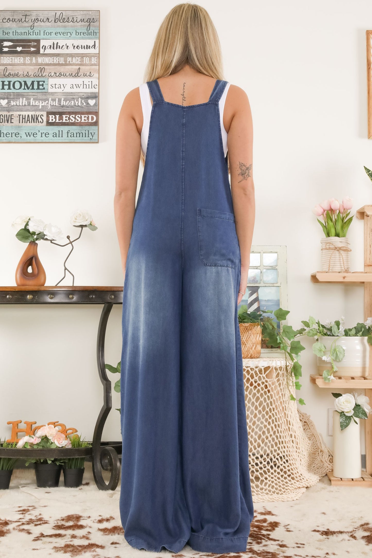 Washed Denim Jumpsuit