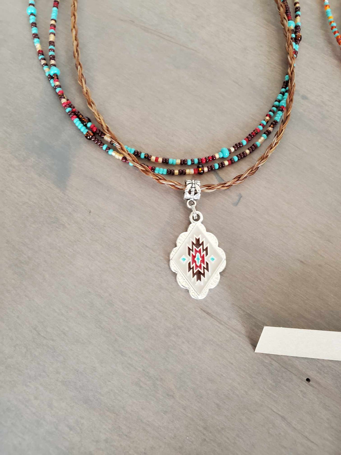 Beaded Horse Hair Necklace