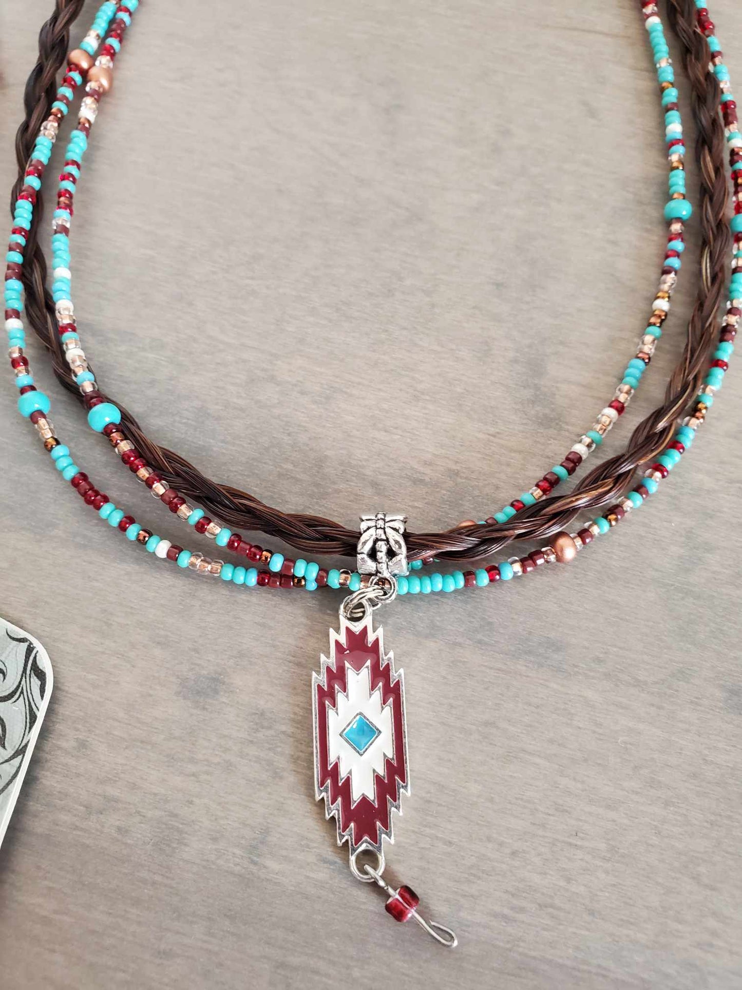 Beaded Horse Hair Necklace