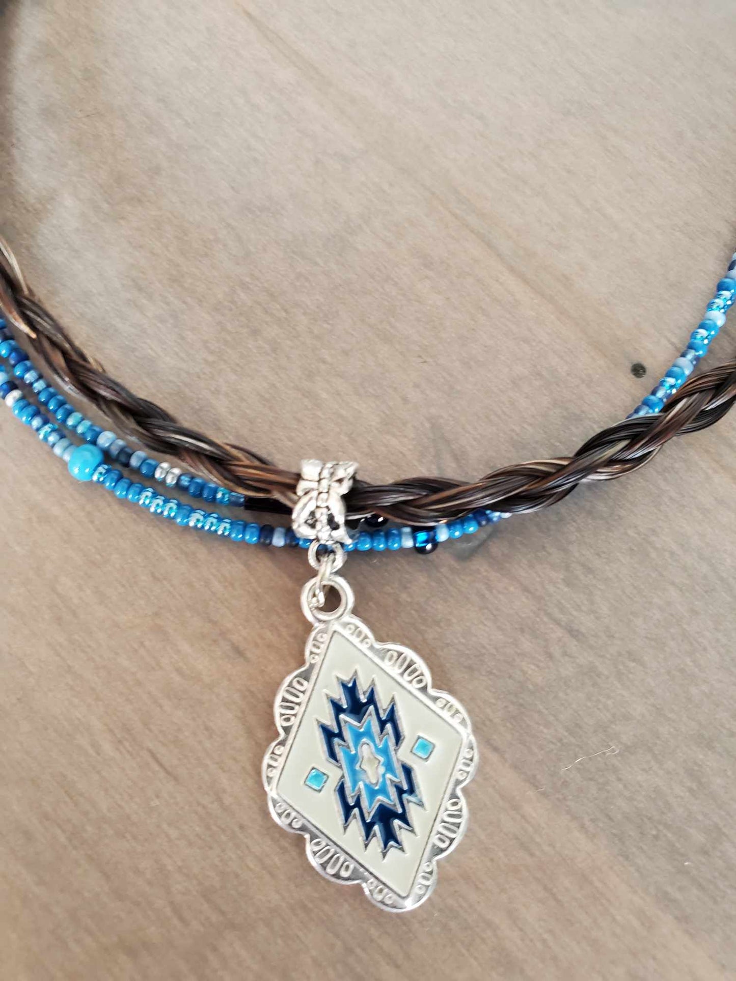 Beaded Horse Hair Necklace
