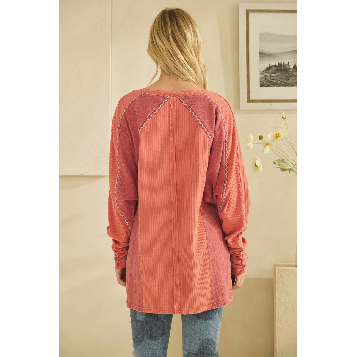 Mixed Floral Embroidered Top