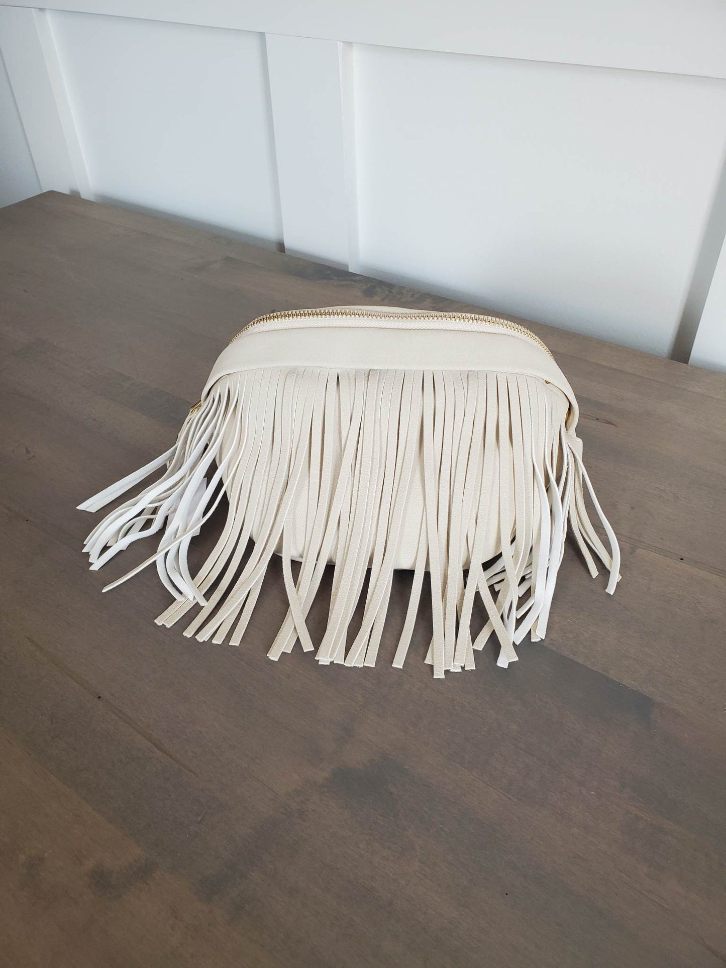 Removable Fringe Western Style Suede Bum Sling Hip Bag