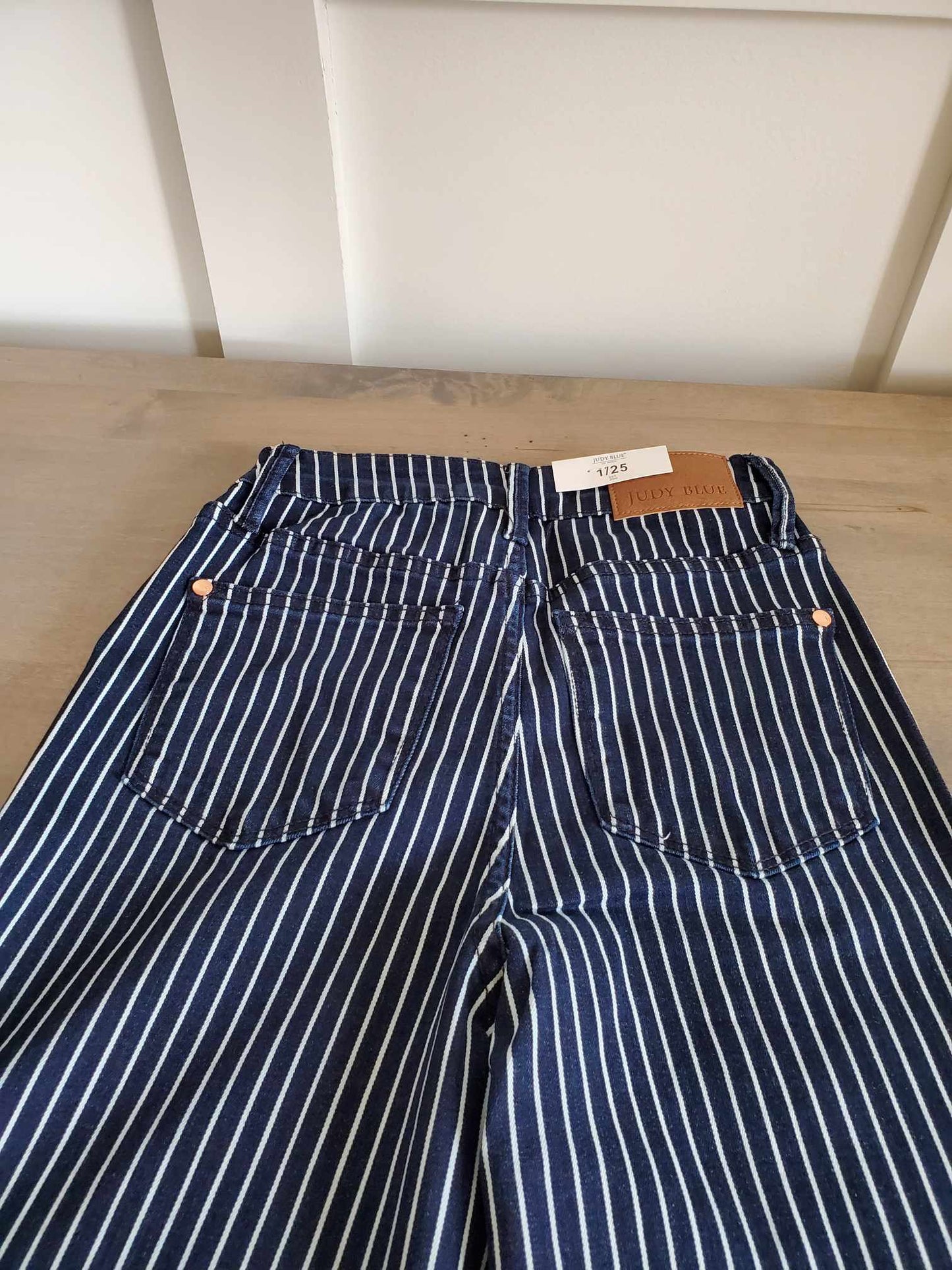 Tummy Control Striped Straight Jean