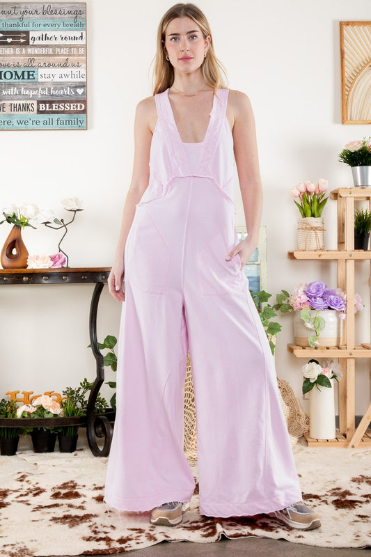 Sleeveless Wide Leg Jumpsuit