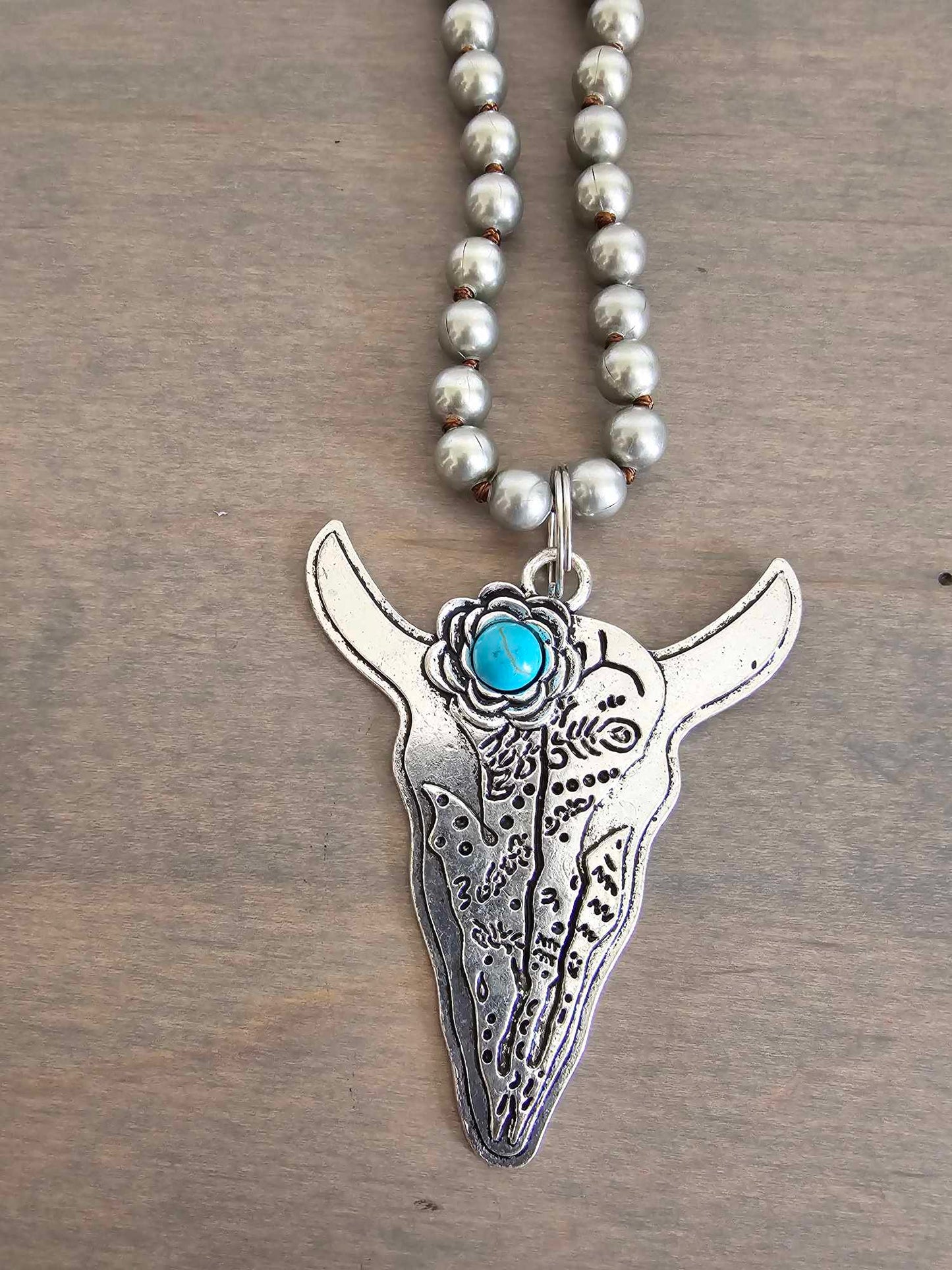 Metal Longhorn Skull