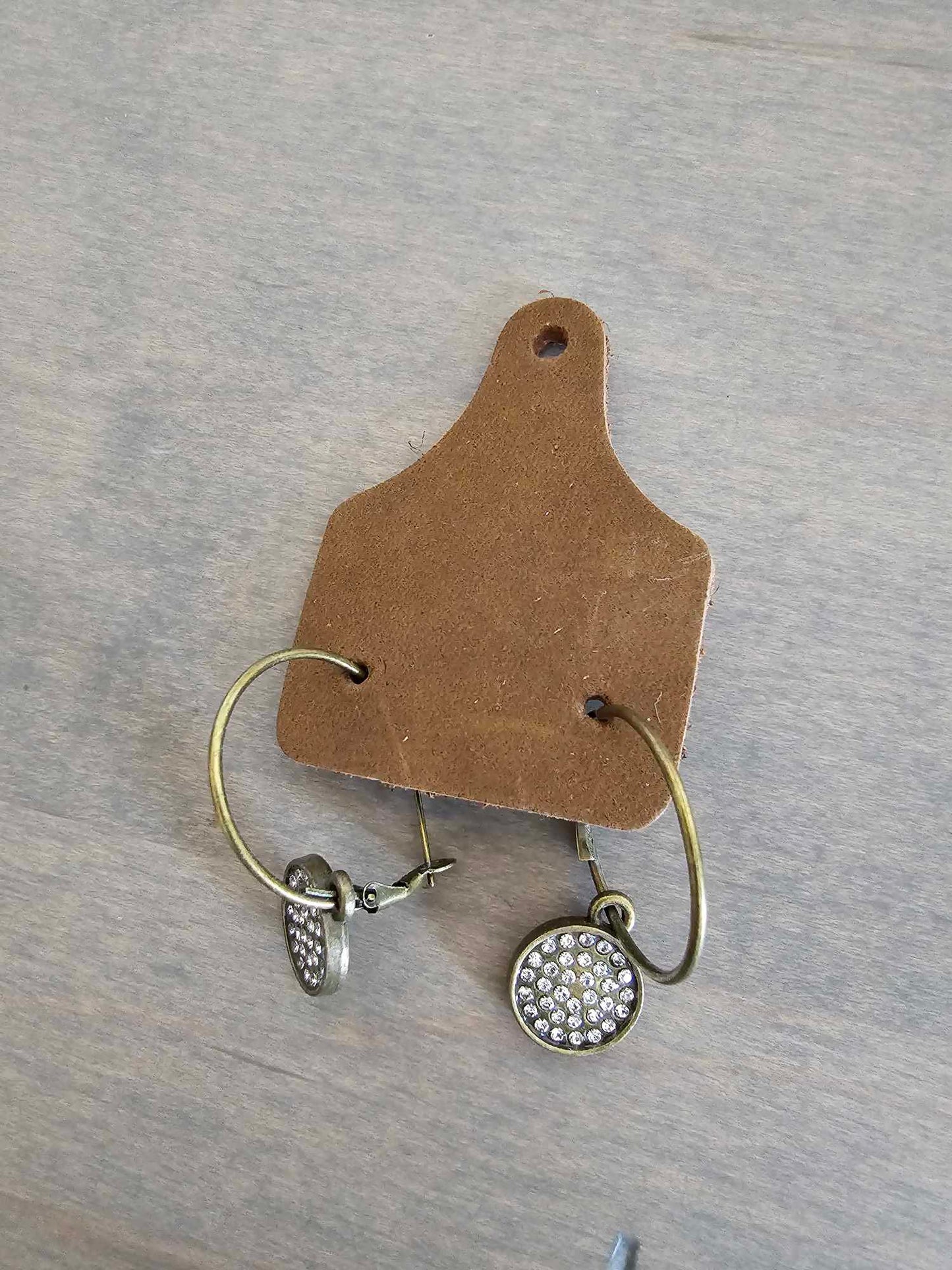 Round Embellished Hoop Earring