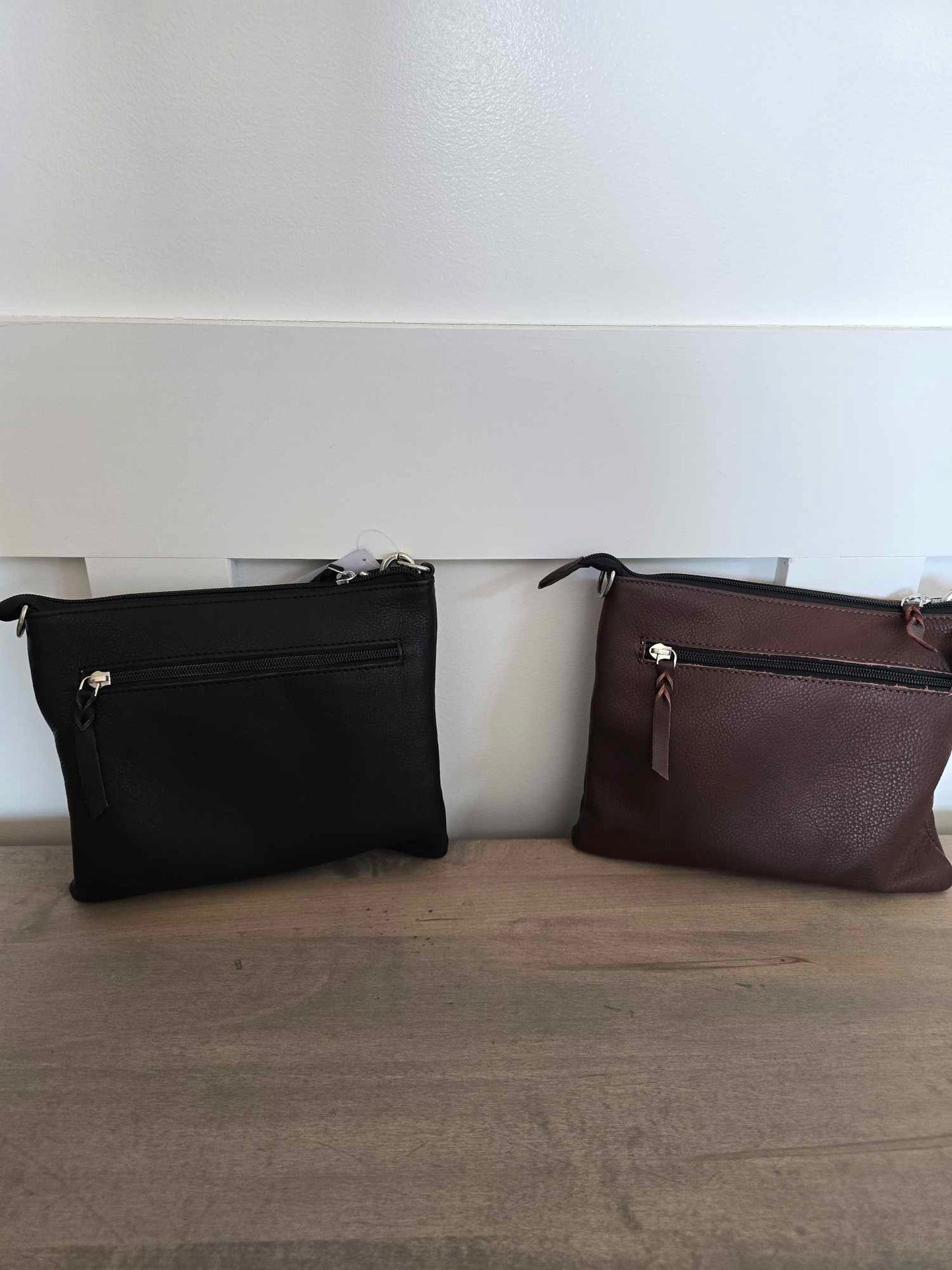 Scalloped and Tooled Leather Crossbody