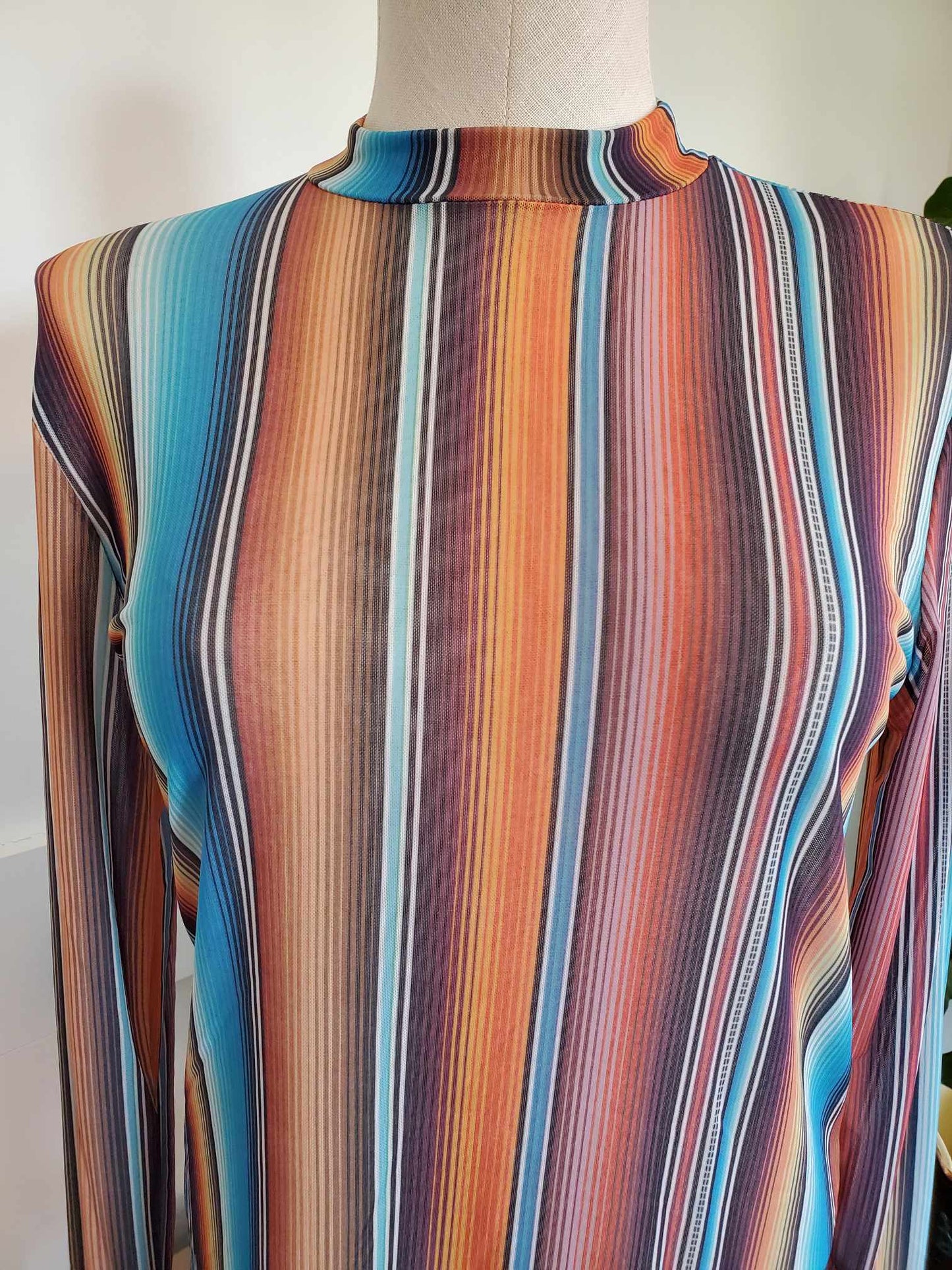 Serape Mesh Long Sleeve