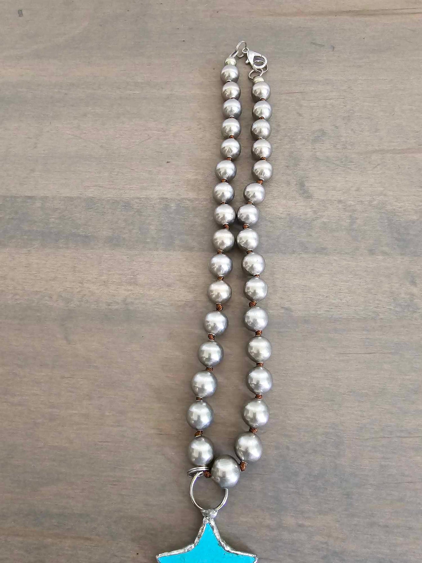 Rhinestone Skull Beaded Necklace