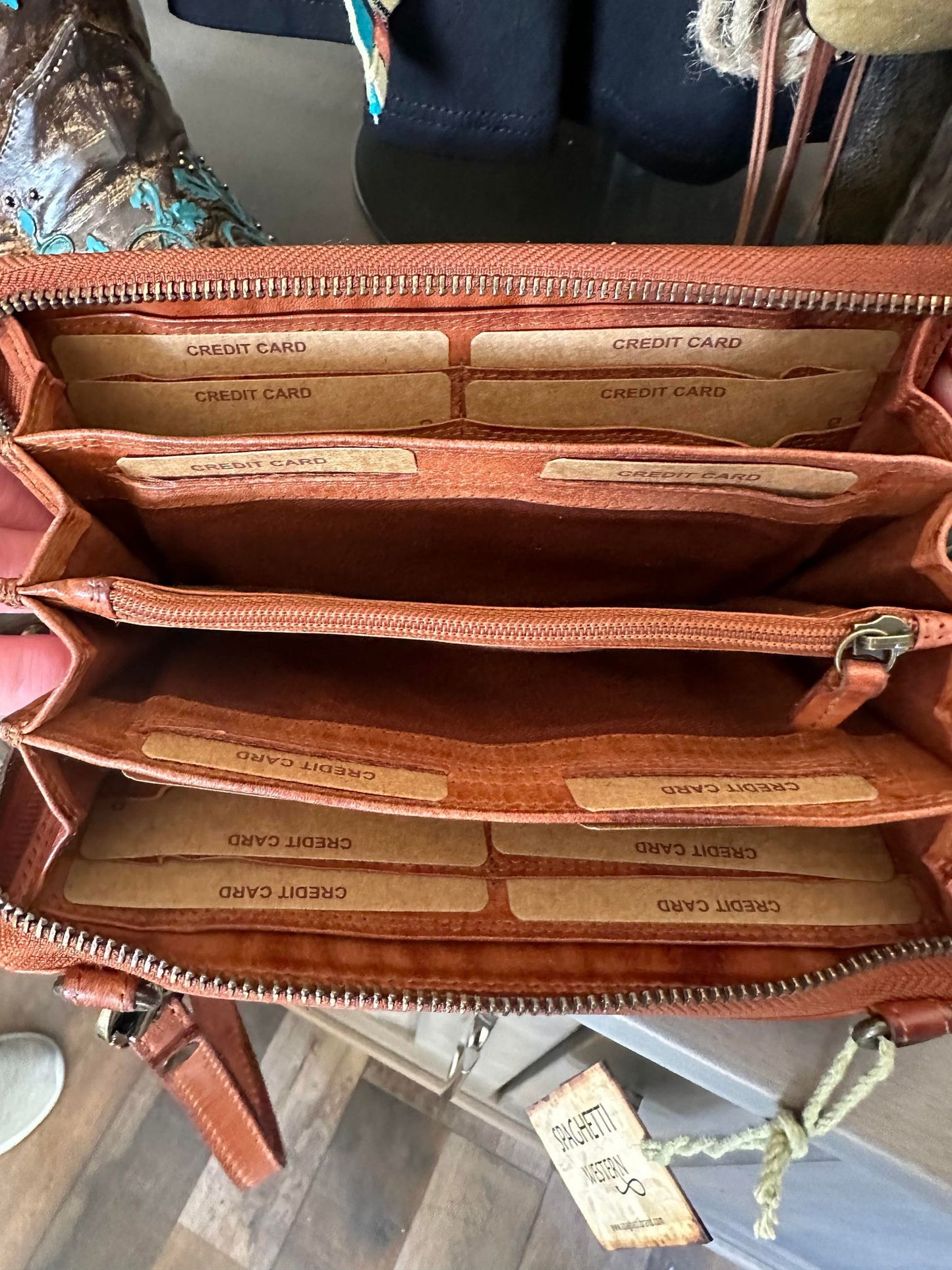 Leather Wristlet/Crossbody