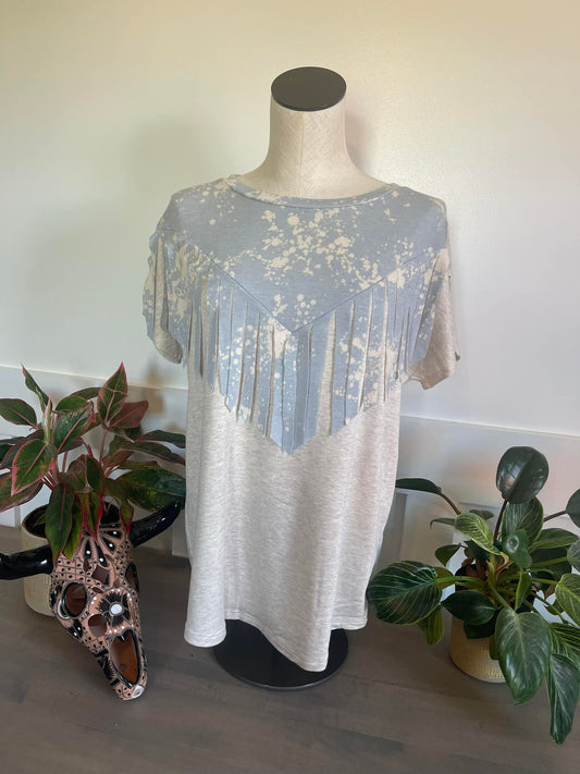 Bleached Fringe Top