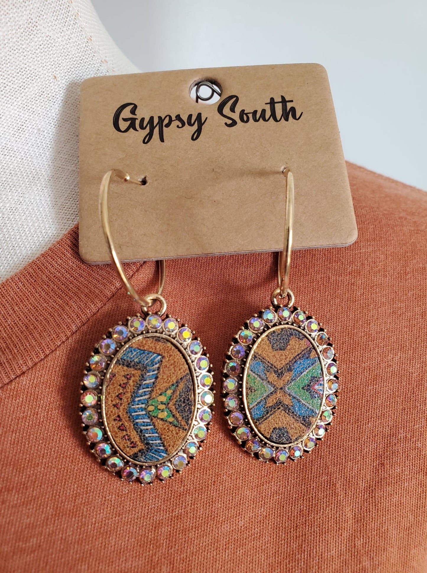 Aztec Crystal Earrings