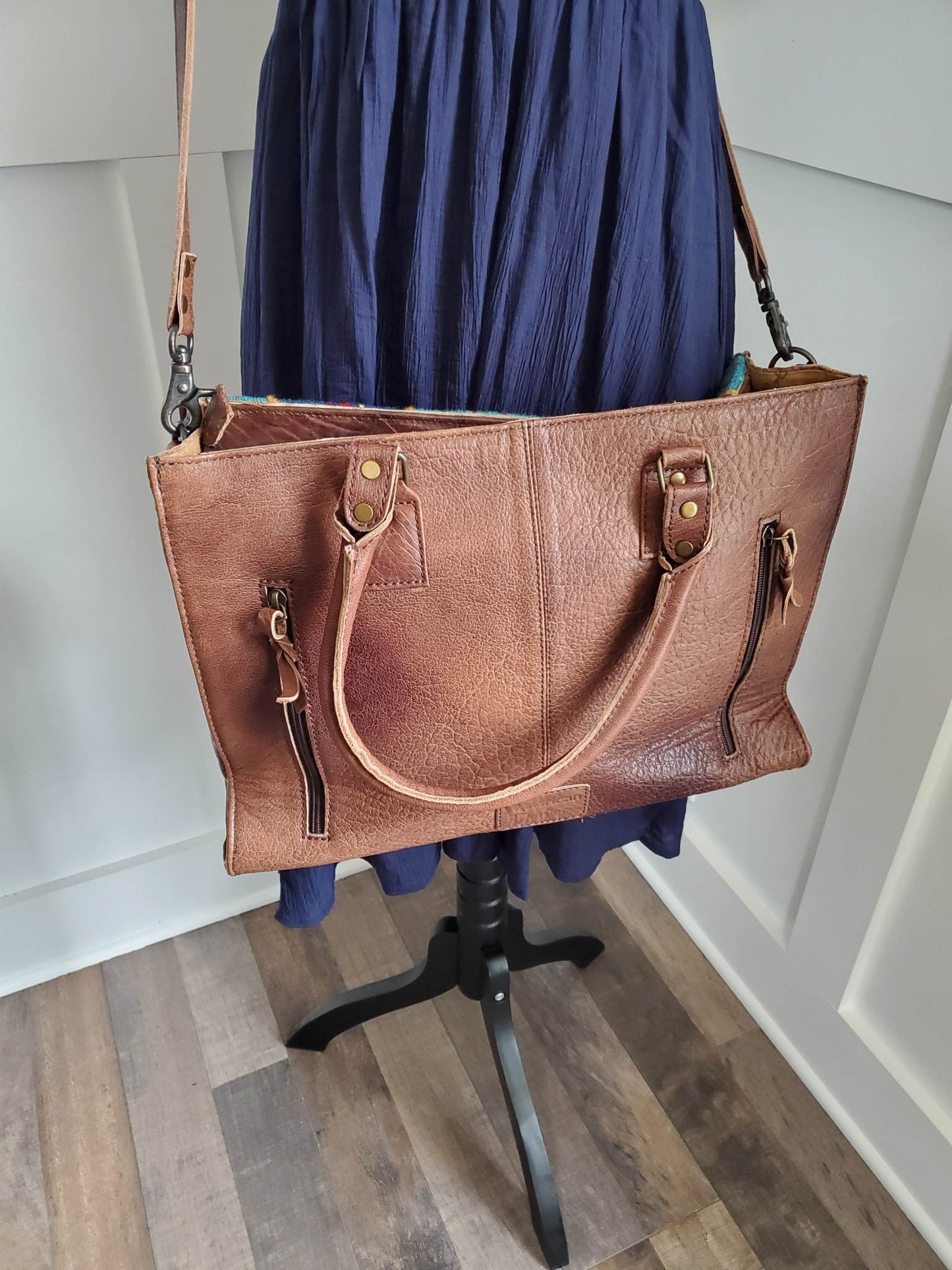 Aztec Blue Large Cross Body Bag