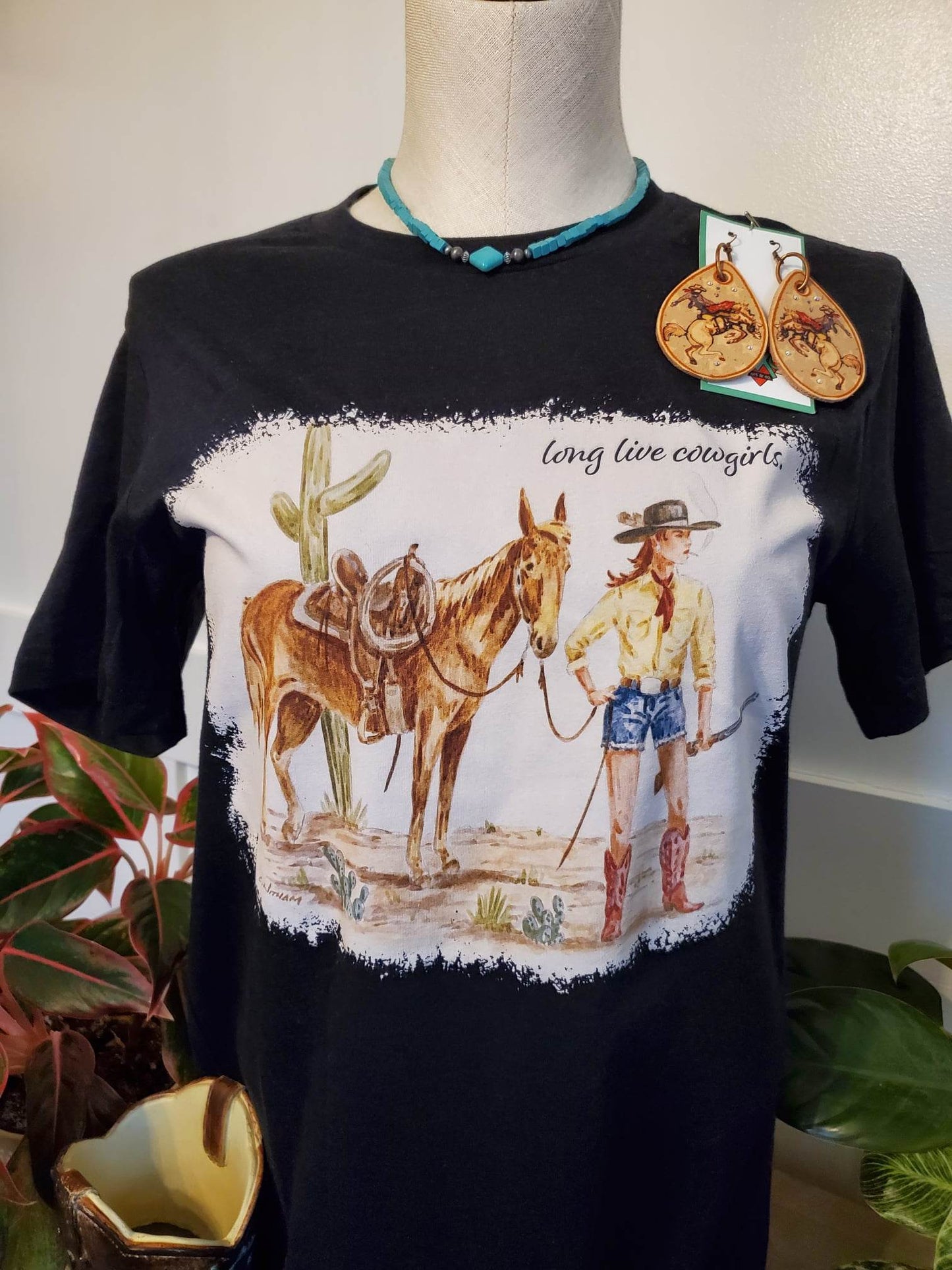 Long Live Cowgirls Black Tee