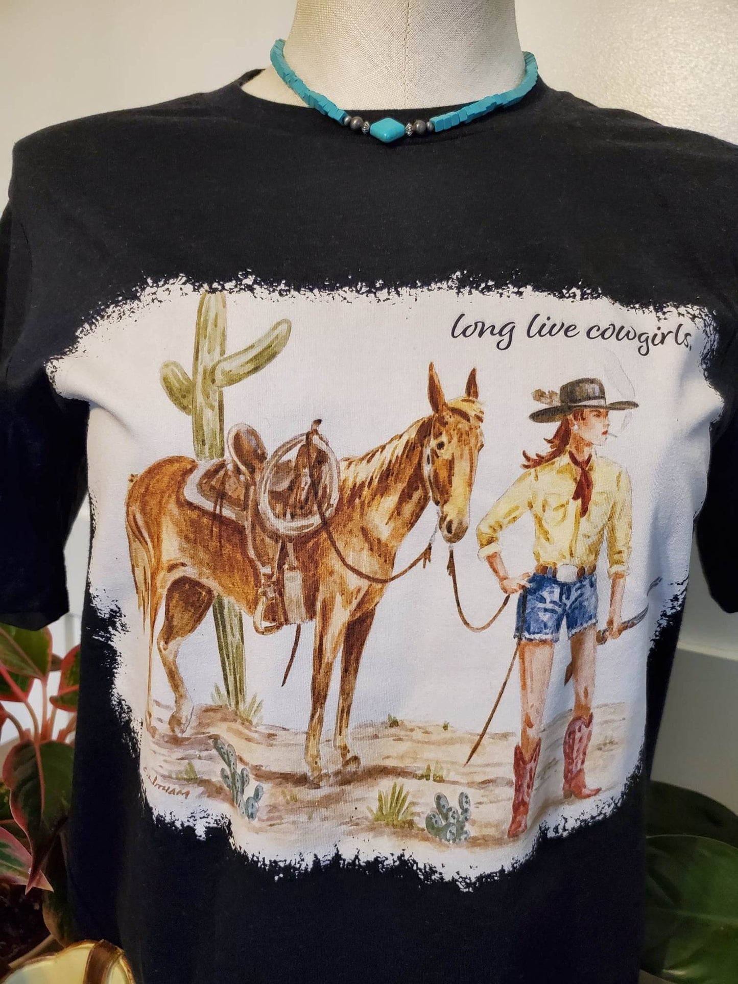 Long Live Cowgirls Black Tee