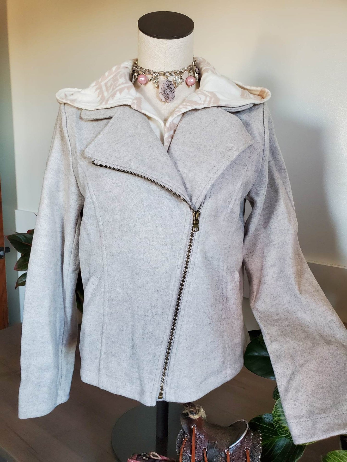 Aztec Print "Moto Jacket"