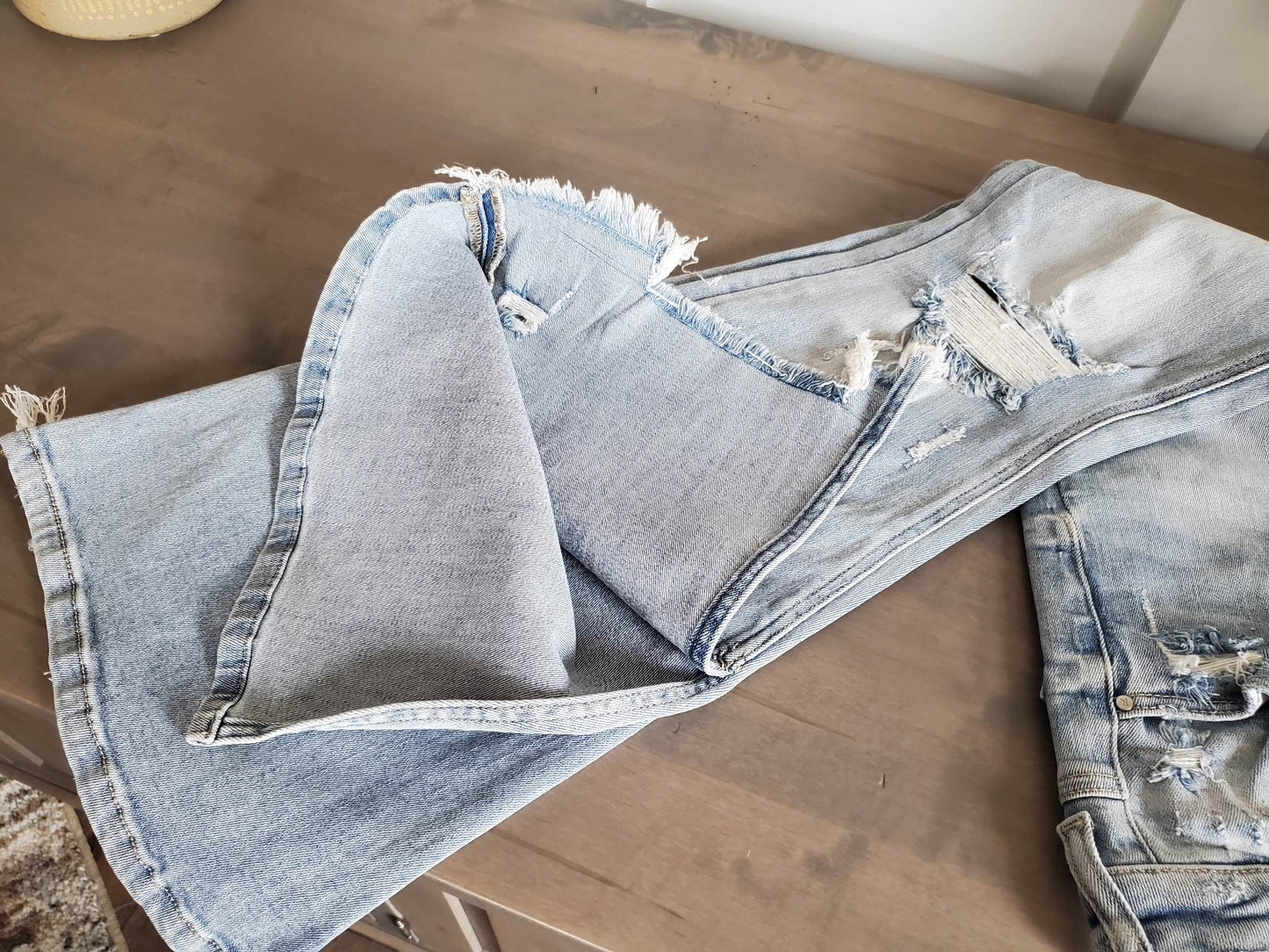 Risen High Rise Slit Flare Jeans