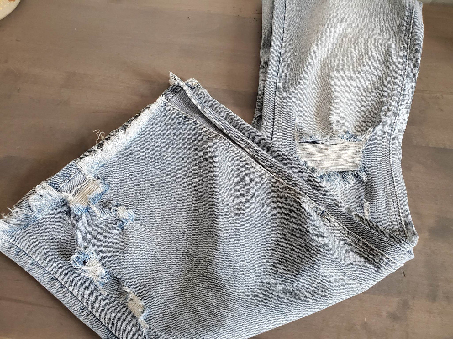 Risen High Rise Slit Flare Jeans