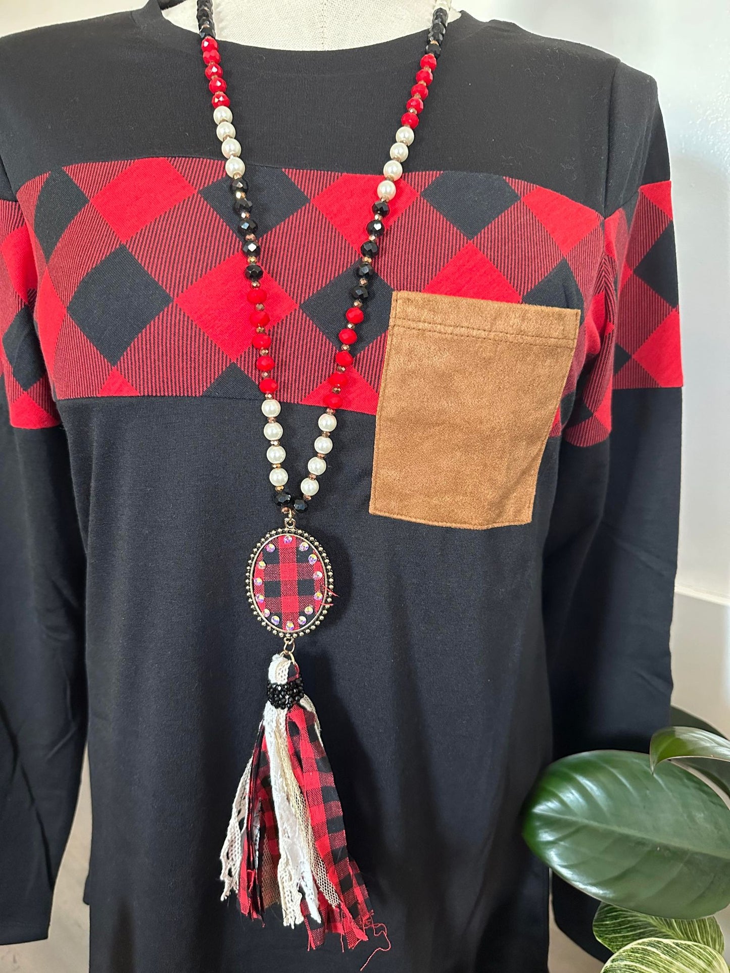 Buffalo Plaid Necklace