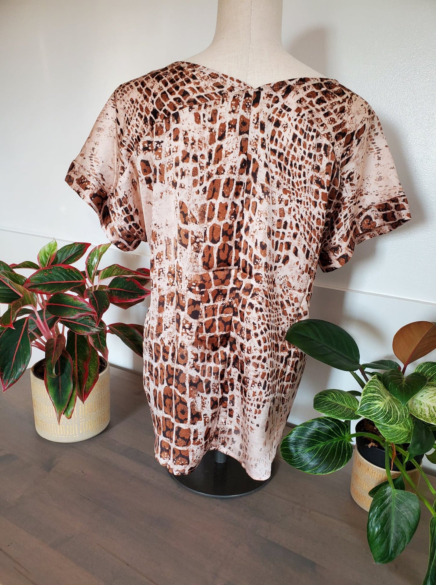 Mocha Printed Top
