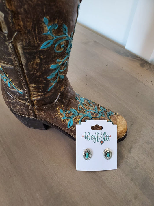 Turquoise Post Earrings