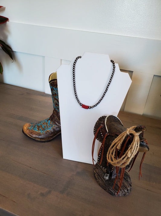 Indian Bead with Red stones